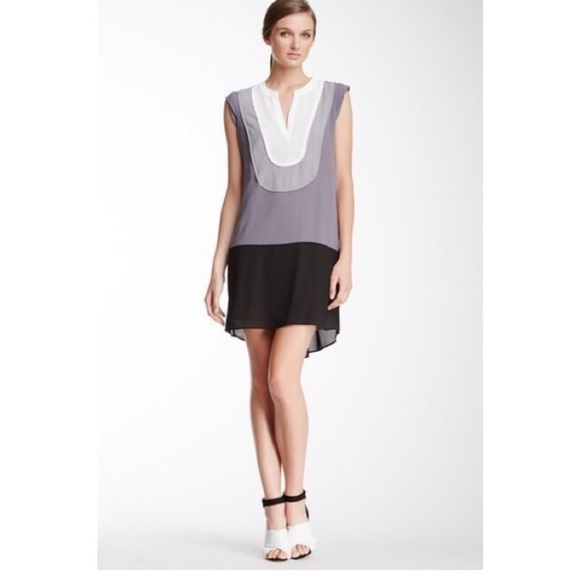 Small sheer color block bcbg max tunic sleeveless - Picture 1 of 10